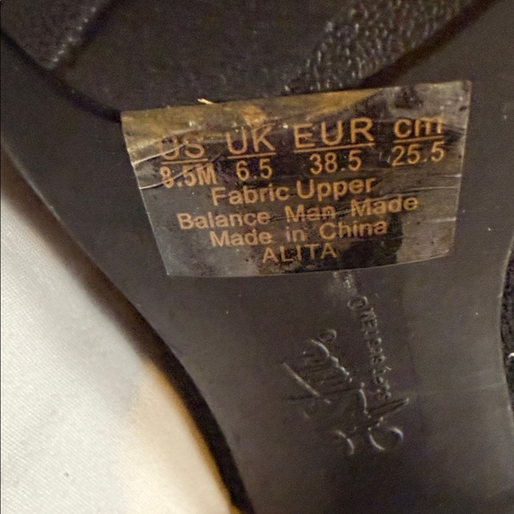 Life Stride Black Knit Peep-Toe Heeled Boots size 8.5 stretchy and comfortable - Picture 11 of 13